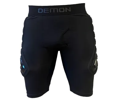 ooraanzicht van Demon Flex Force X D3O V5 heren crash pants met TPS Inlay voor snowboarden